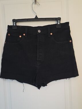 Levi's Black Denim Cutoff Shorts